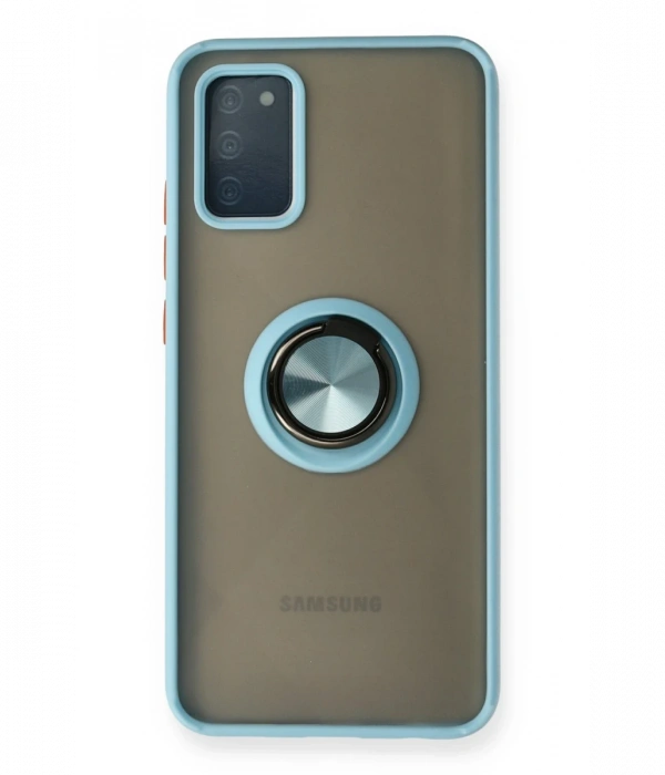 Newface Samsung Galaxy A02S Kılıf Montreal Yüzüklü Silikon Kapak