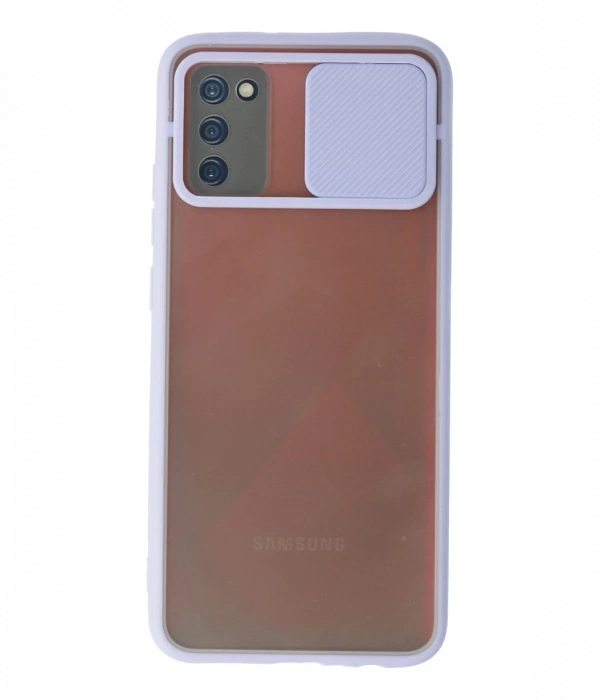 Newface Samsung Galaxy A02S Kılıf Palm Buzlu Kamera Sürgülü Silikon