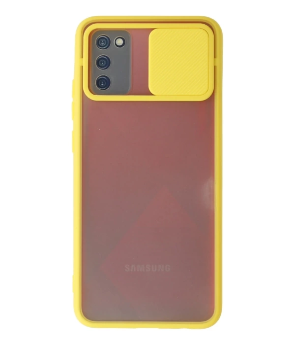 Newface Samsung Galaxy A02S Kılıf Palm Buzlu Kamera Sürgülü Silikon