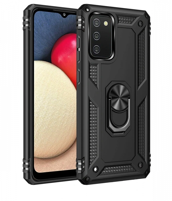 Newface Samsung Galaxy A02S Kılıf Sofya Yüzüklü Silikon Kapak