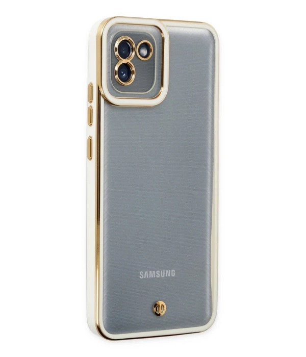 Newface Samsung Galaxy A03 Kılıf Liva Lens Silikon - Beyaz