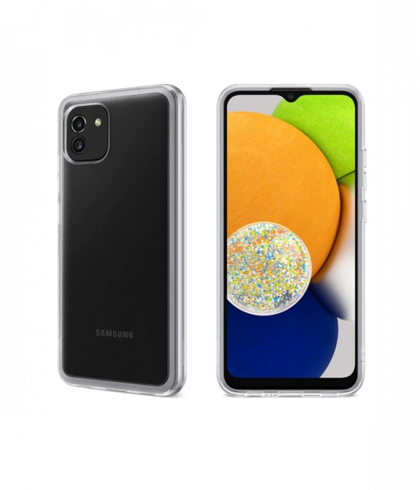 Newface Samsung Galaxy A03 Kılıf Lüx Şeffaf Silikon