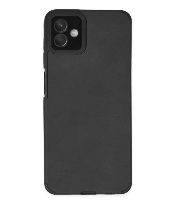 Newface Samsung Galaxy A04 Kılıf Loop Deri Silikon - Siyah