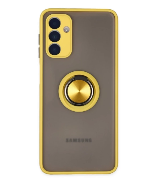 Newface Samsung Galaxy A04S Kılıf Montreal Yüzüklü Silikon Kapak