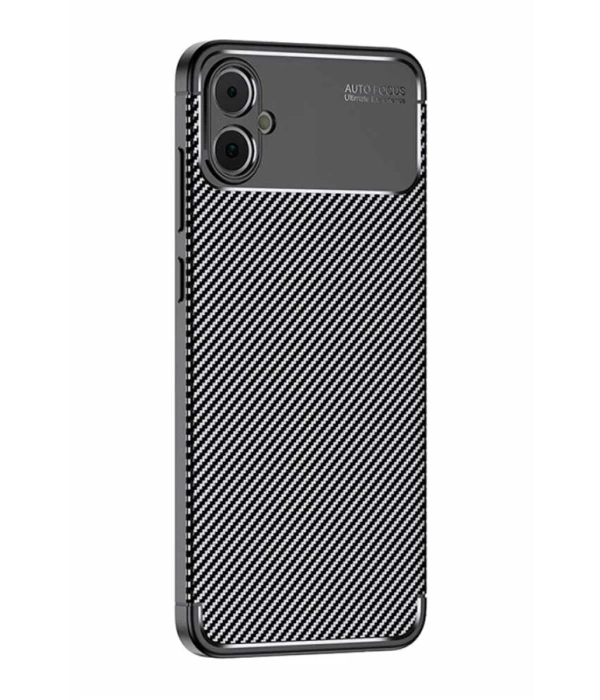 Newface Samsung Galaxy A05 Kılıf Auto Focus Karbon Kapak - Siyah