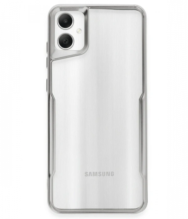 Newface Samsung Galaxy A05 Kılıf Boyi Silikon Kapak - Gümüş