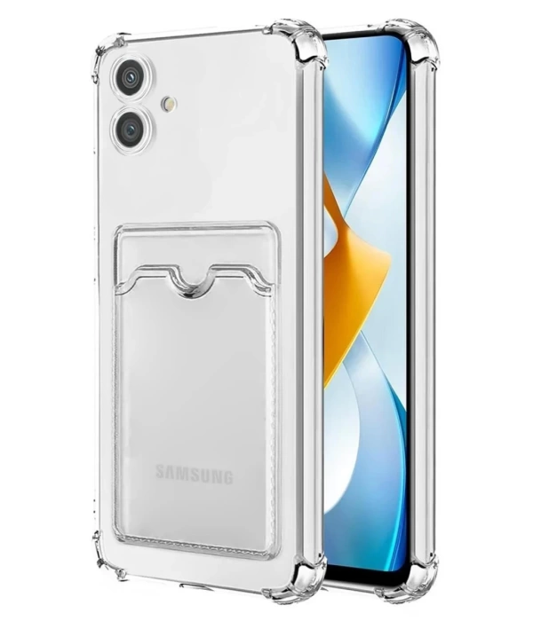 Newface Samsung Galaxy A05 Kılıf Kart Şeffaf Silikon - Şeffaf