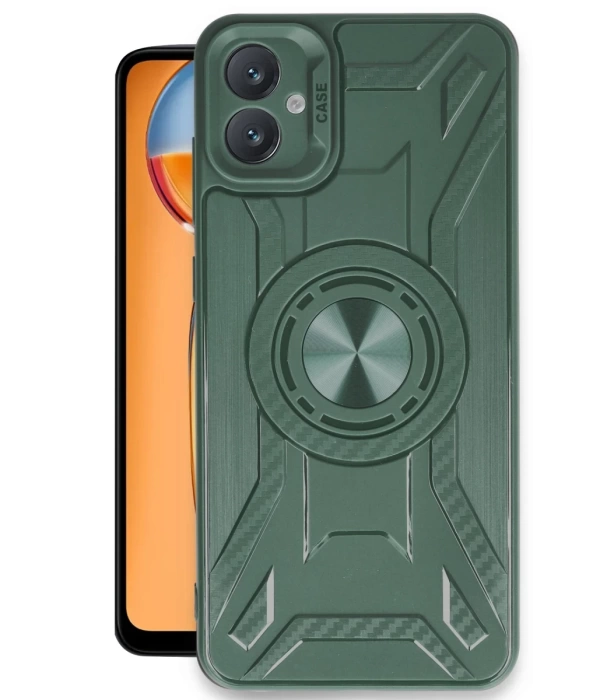 Newface Samsung Galaxy A05 Kılıf Lincoln Silikon - Koyu Yeşil