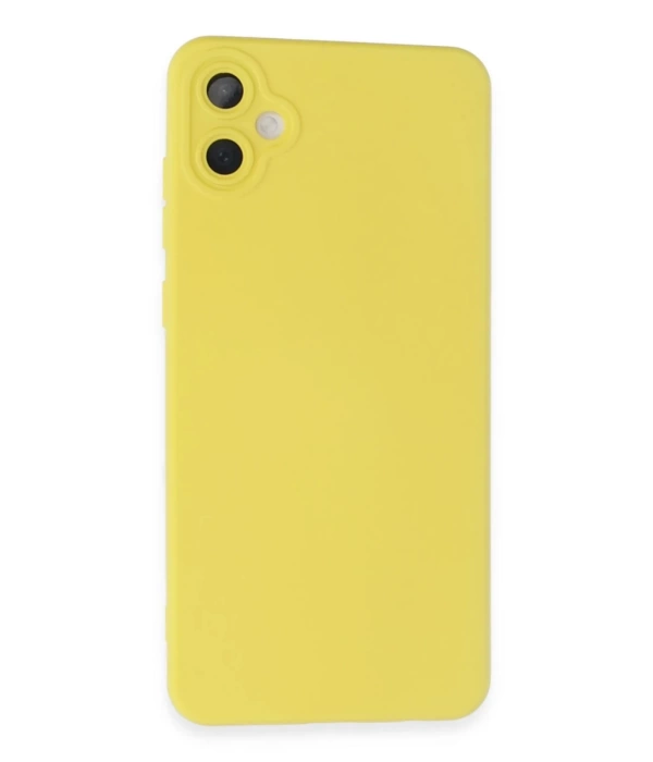 Newface Samsung Galaxy A05 Kılıf Nano içi Kadife Silikon - Sarı