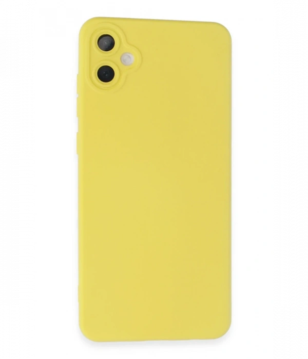 Newface Samsung Galaxy A05 Kılıf Nano içi Kadife Silikon - Sarı