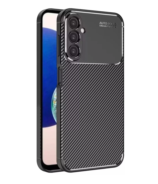 Newface Samsung Galaxy A05S Kılıf Auto Focus Karbon Kapak - Siyah