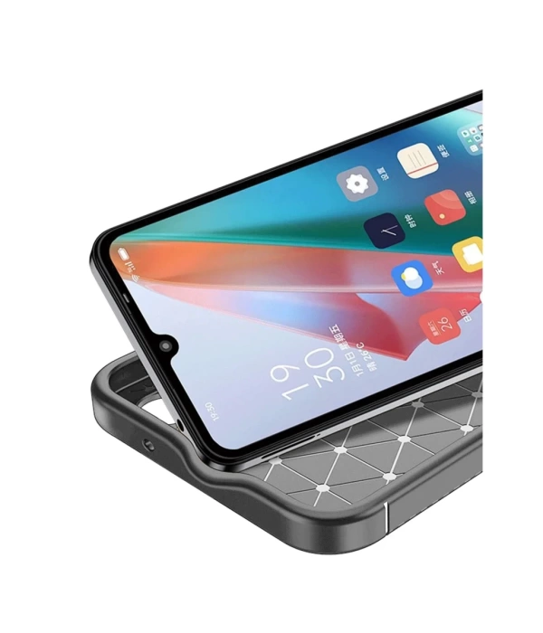 Newface Samsung Galaxy A06 Kılıf Auto Focus Karbon Kapak - Gri