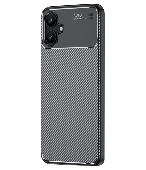 Newface Samsung Galaxy A06 Kılıf Auto Focus Karbon Kapak - Siyah