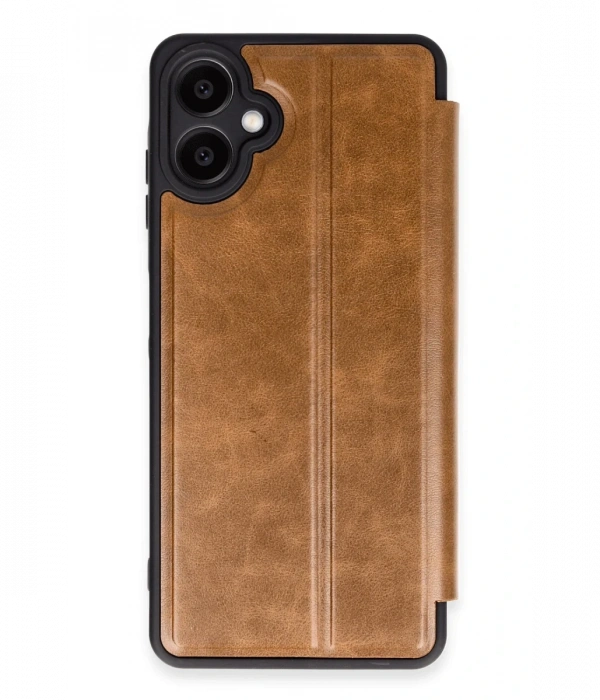 Newface Samsung Galaxy A06 Kılıf Flip Cover - Taba
