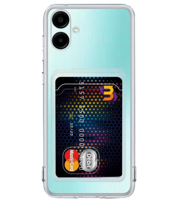 Newface Samsung Galaxy A06 Kılıf Kart Şeffaf Silikon - Şeffaf
