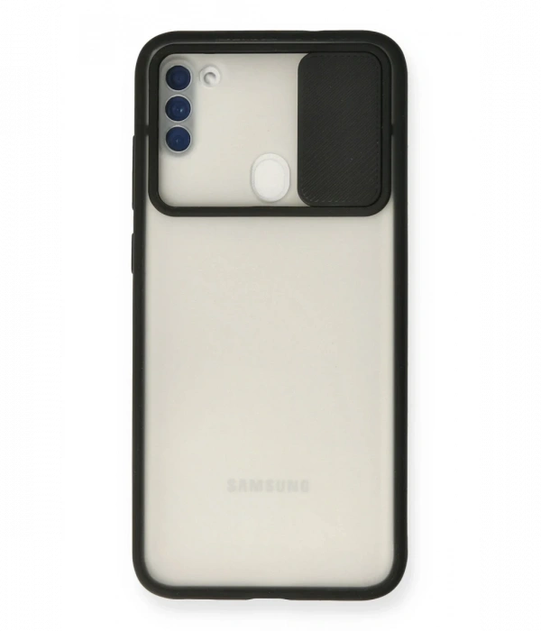 Newface Samsung Galaxy A11 Kılıf Palm Buzlu Kamera Sürgülü Silikon