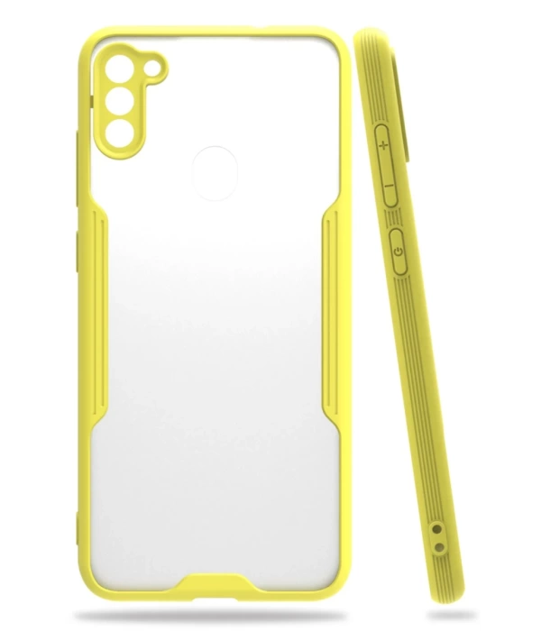 Newface Samsung Galaxy A11 Kılıf Platin Silikon - Sarı