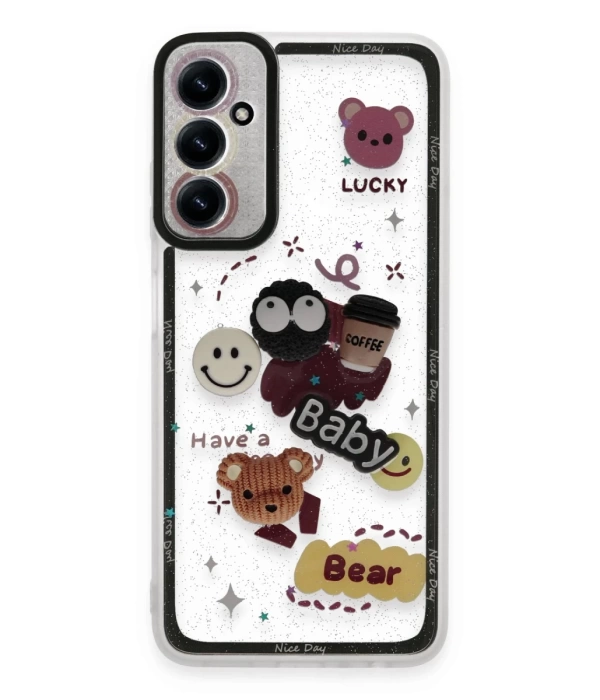 Newface Samsung Galaxy A14 4G Kılıf Sweet Desenli Silikon Kapak - Sarı