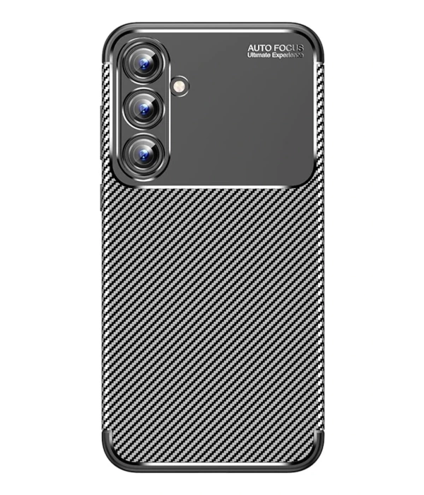 Newface Samsung Galaxy A15 4G Kılıf Auto Focus Karbon Kapak - Siyah