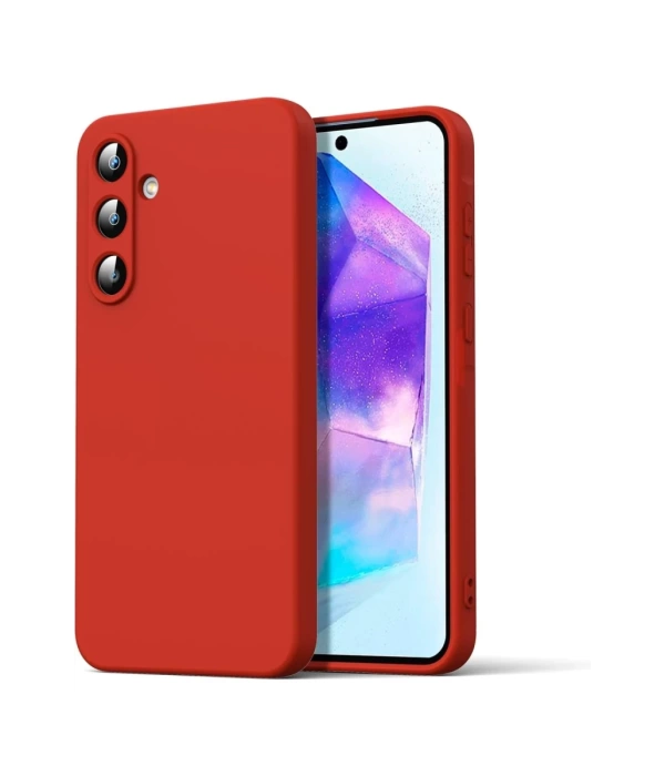 Newface Samsung Galaxy A16 5G Kılıf Nano içi Kadife Silikon - Kırmızı