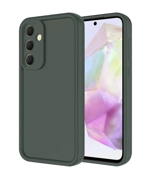 Newface Samsung Galaxy A16 5G Kılıf Viera Silikon - Koyu Yeşil