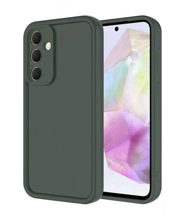 Newface Samsung Galaxy A16 5G Kılıf Viera Silikon - Koyu Yeşil