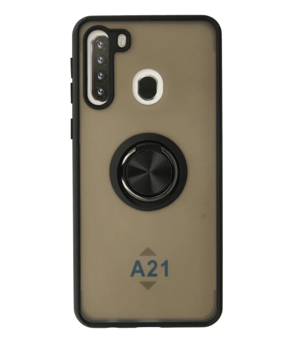 Newface Samsung Galaxy A21 Kılıf Montreal Yüzüklü Silikon Kapak