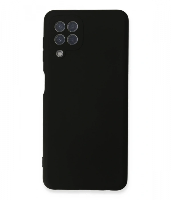 Newface Samsung Galaxy A22 Kılıf Nano içi Kadife Silikon - Siyah