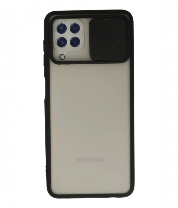 Newface Samsung Galaxy A22 Kılıf Palm Buzlu Kamera Sürgülü Silikon