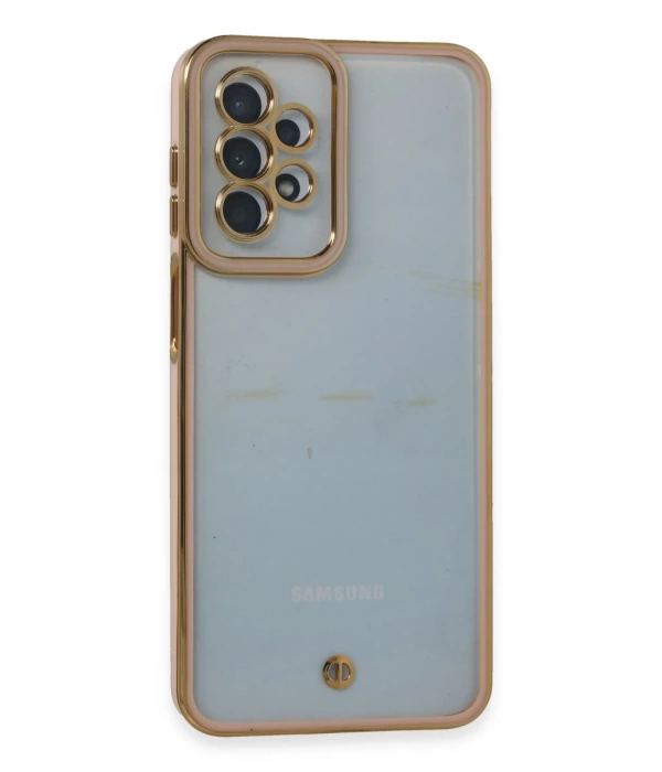 Newface Samsung Galaxy A23 4G Kılıf Liva Lens Silikon - Pudra