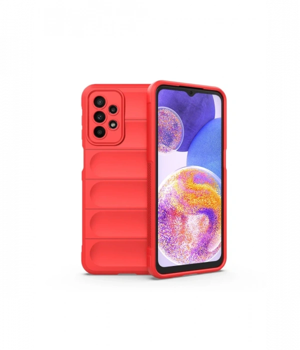 Newface Samsung Galaxy A23 4G Kılıf Optimum Silikon - Kırmızı