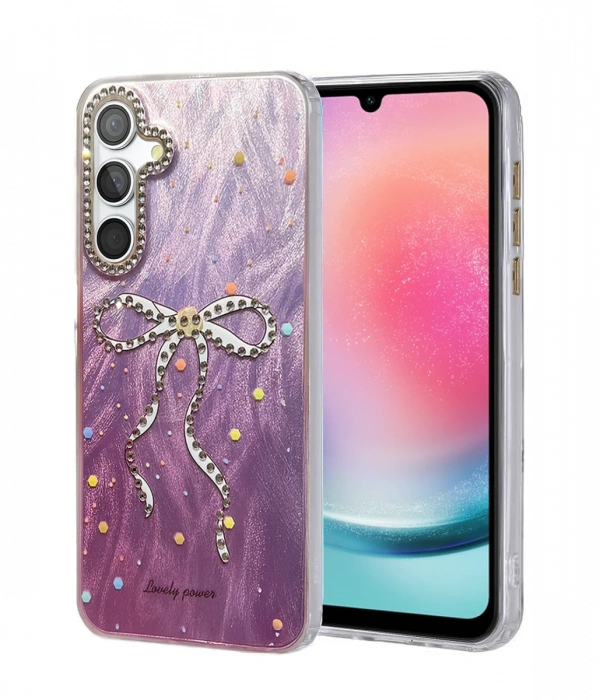 Joy Tekno Samsung Galaxy A24 4G Kılıf Blade Aynalı Desenli Kapak