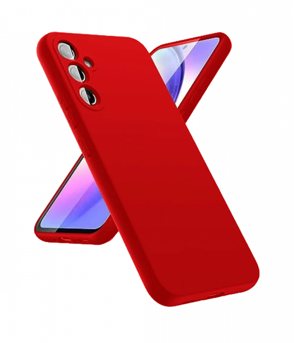 Newface Samsung Galaxy A24 4G Kılıf First Silikon - Kırmızı