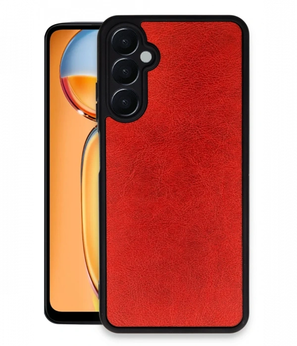 Newface Samsung Galaxy A25 5G Kılıf Aras Deri Kapak - Kırmızı