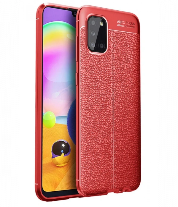Newface Samsung Galaxy A31 Kılıf Auto Focus Kapak - Kırmızı