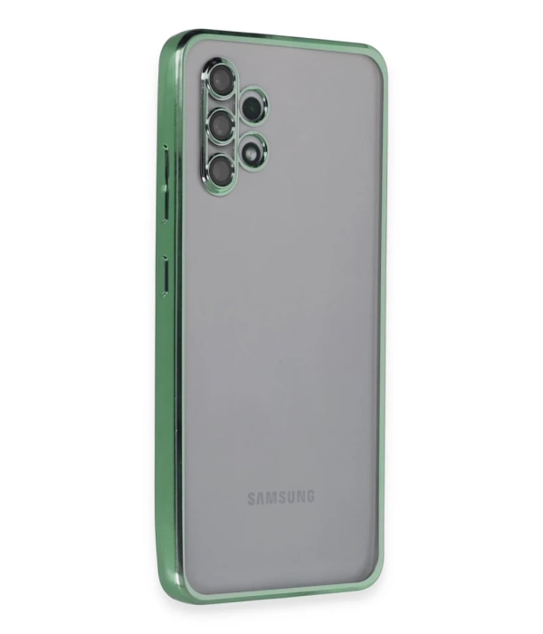 Newface Samsung Galaxy A32 Kılıf Razer Lensli Silikon - Yeşil