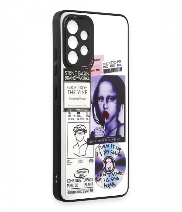 Newface Samsung Galaxy A52 Kılıf Mirror Desenli Kapak