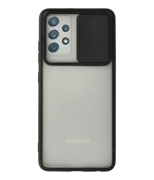 Newface Samsung Galaxy A52 Kılıf Palm Buzlu Kamera Sürgülü Silikon
