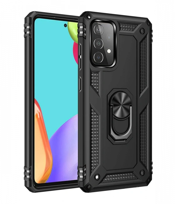 Newface Samsung Galaxy A52 Kılıf Sofya Yüzüklü Silikon Kapak