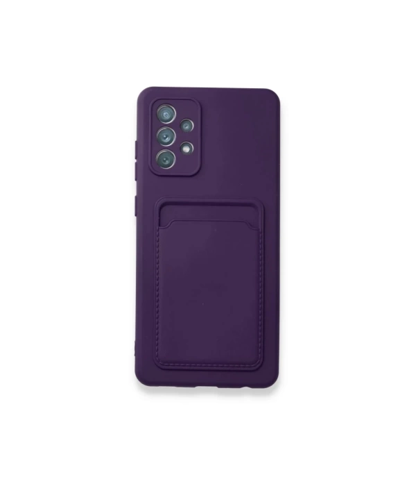 Newface Samsung Galaxy A53 5G Kılıf Kelvin Kartvizitli Silikon - Derin Mor