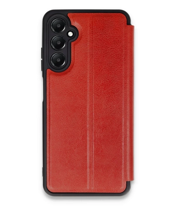 Newface Samsung Galaxy A55 5G Kılıf Flip Cover - Kırmızı