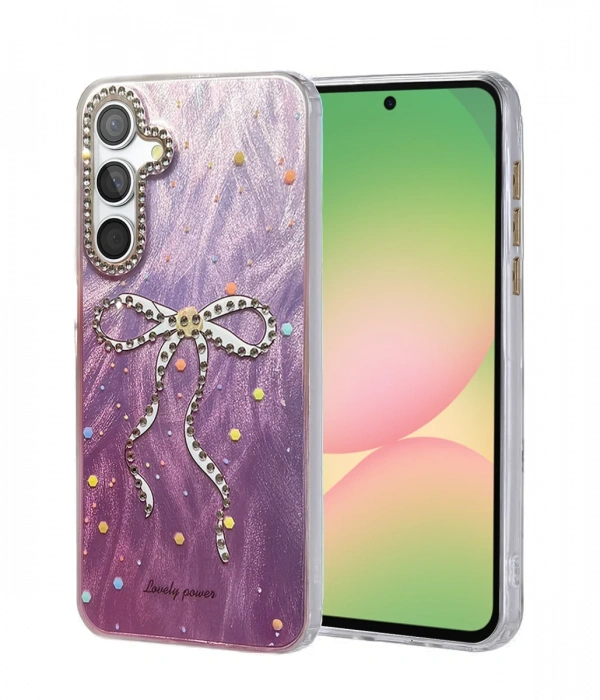 Newface Samsung Galaxy A56 Kılıf Blade Aynalı Desenli Kapak