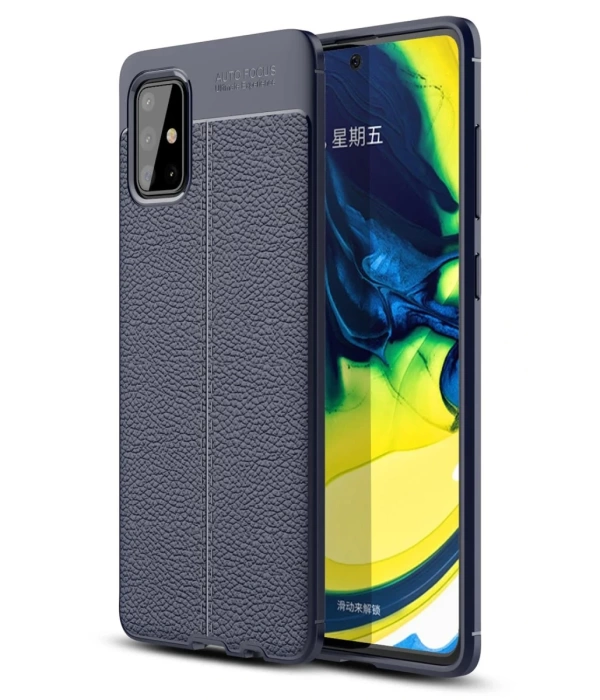 Newface Samsung Galaxy A71 Kılıf Auto Focus Kapak - Lacivert