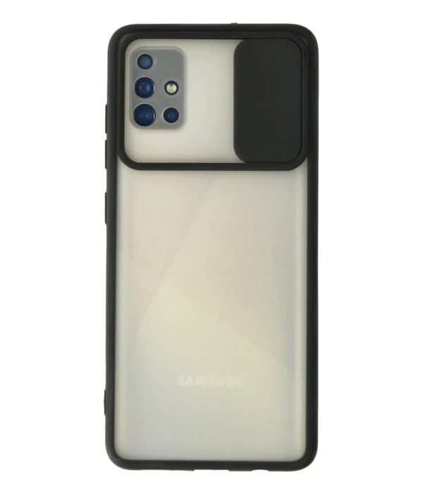 Newface Samsung Galaxy A71 Kılıf Palm Buzlu Kamera Sürgülü Silikon