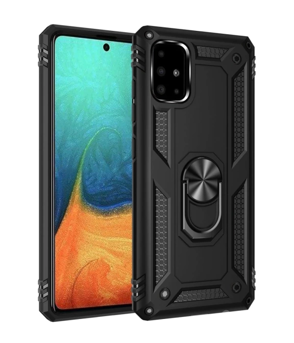 Newface Samsung Galaxy A71 Kılıf Sofya Yüzüklü Silikon Kapak