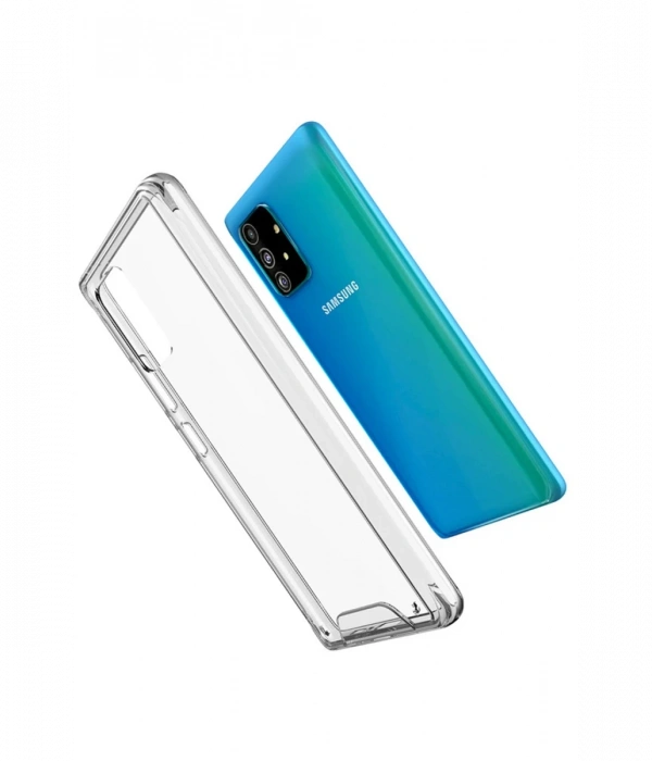 Newface Samsung Galaxy A91 / S10 Lite Kılıf Lüx Şeffaf Silikon