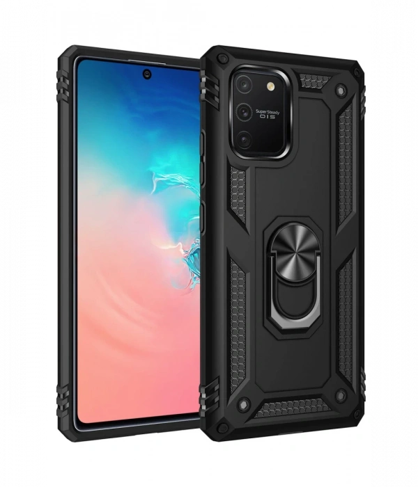 Newface Samsung Galaxy A91 / S10 Lite Kılıf Sofya Yüzüklü Silikon Kapak