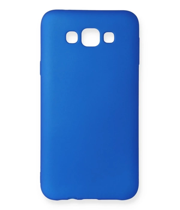 Newface Samsung Galaxy E7 Kılıf First Silikon - Mavi