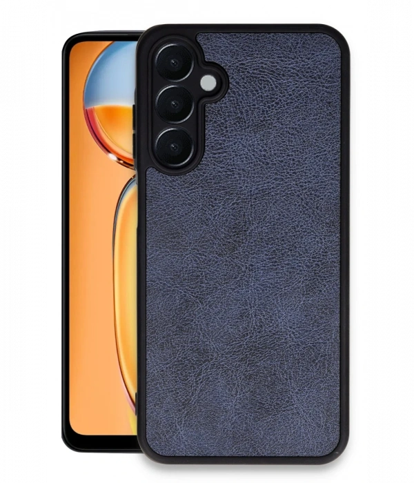 Newface Samsung Galaxy M15 Kılıf Aras Deri Kapak - Lacivert
