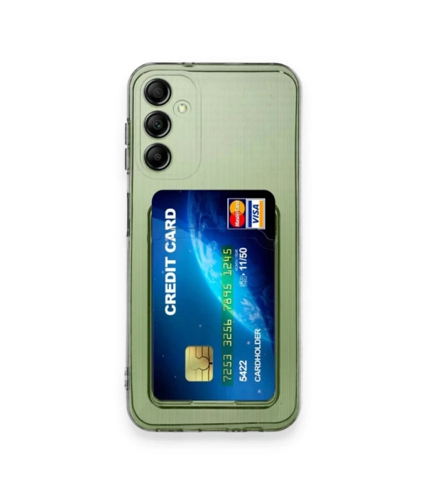 Newface Samsung Galaxy M15 Kılıf Kart Şeffaf Silikon - Şeffaf
